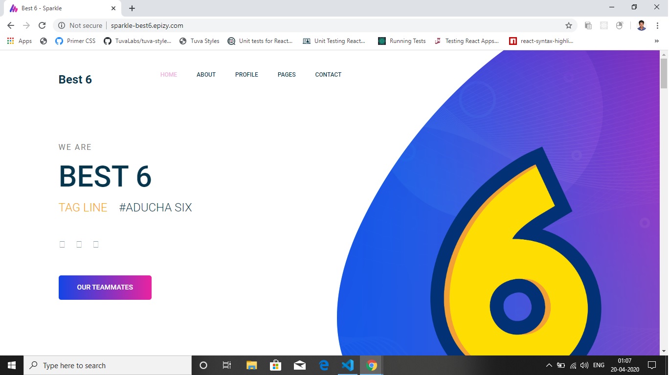 Sparkle Team Website